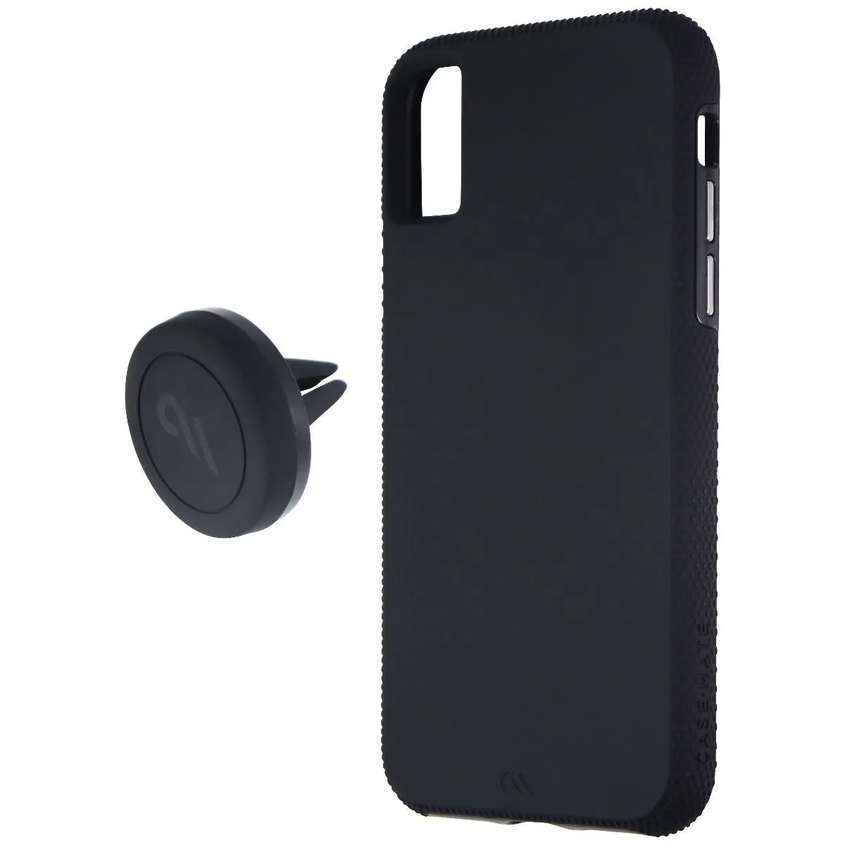 Luxury Surface Layer Case-Mate Tough Hard Case   Magnetic Car Mount for Apple iPhone Xs/X - Black