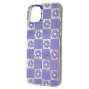 MyBat Pro Mood Series Case for MagSafe for iPhone 14 Plus - Retro Purple Floral Vivid Detail Strong Shell