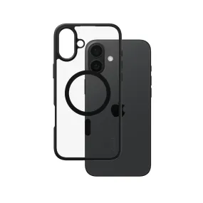 CARE by PanzerGlass? Urban Combat Case Transparent w. Black Frame & MagSafe iPhone 16 Plus Vivid Coloration Protective Form