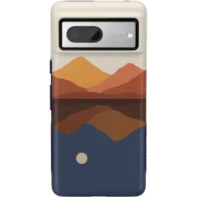 Flexible Pattern Layer Classic Design Opposites Attract | Day & Night Colorblock Mountains Google Pixel Case