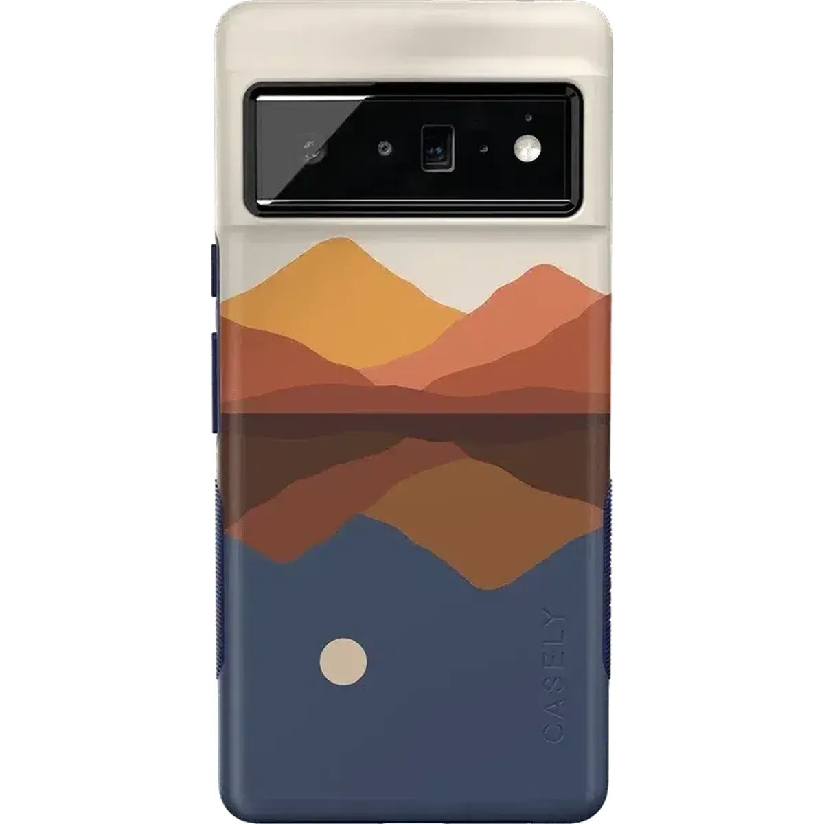 Opposites Attract | Day & Night Colorblock Mountains Google Pixel Case Premium Texture Design simple design