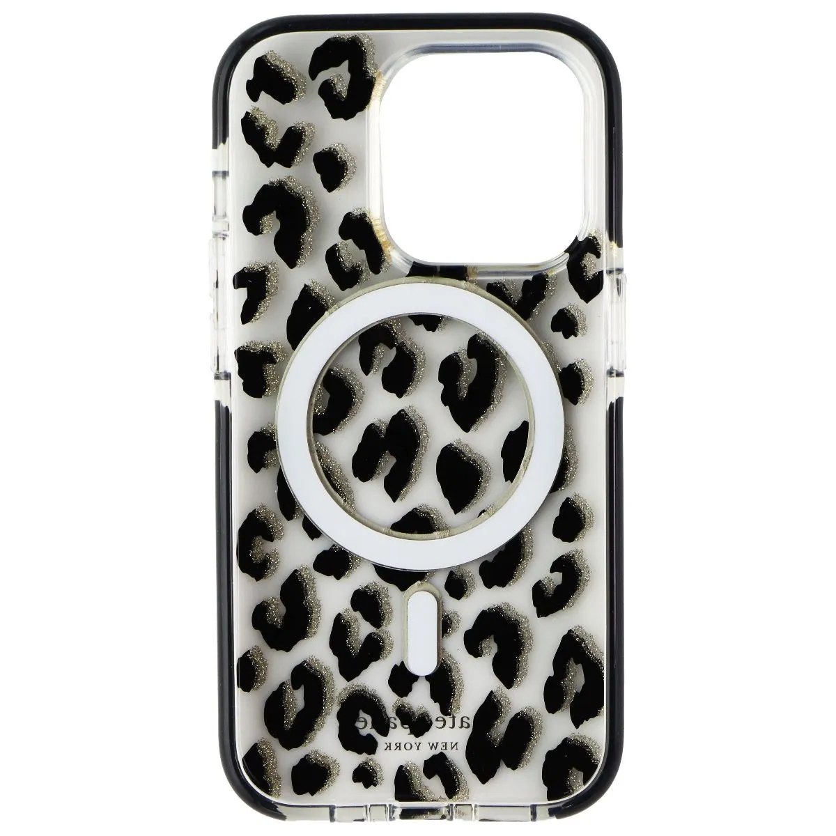Kate Spade Defensive Hardshell Case for MagSafe for iPhone 14 Pro - City Leopard Perfect Fit Protective Texture Layer