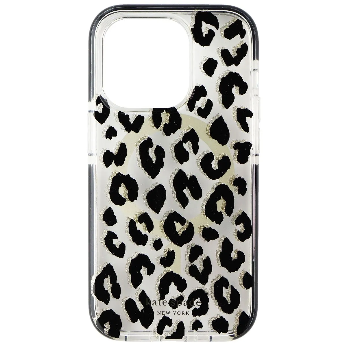 Kate Spade Defensive Hardshell Case for MagSafe for iPhone 14 Pro - City Leopard Protective Layering Durable Quality