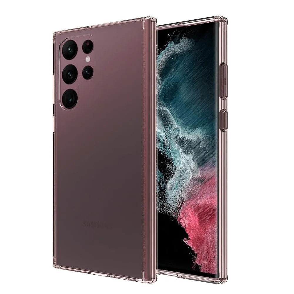 Subtle design Shock Resistant Venture Series Rose Gold Clear Case - Samsung Galaxy S22 Ultra