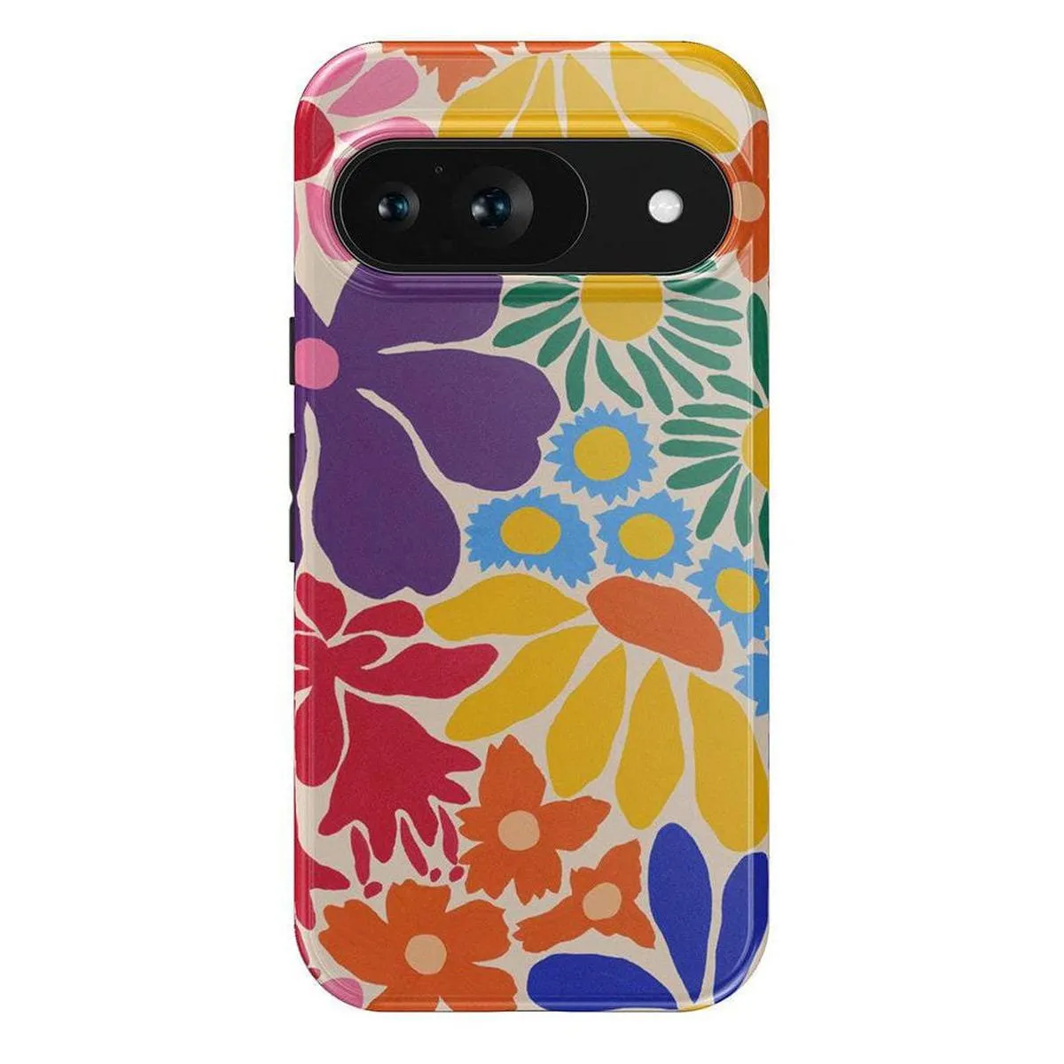 Glossy Look Premium Style Flower Patch | Multi-Color Floral Google Pixel Case