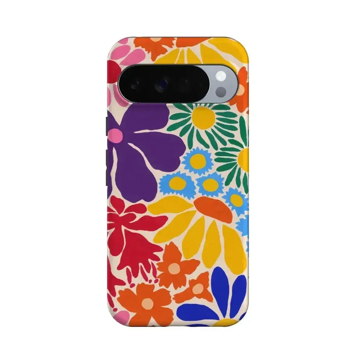 Minimal Pattern Texture Color Accent Flower Patch | Multi-Color Floral Google Pixel Case