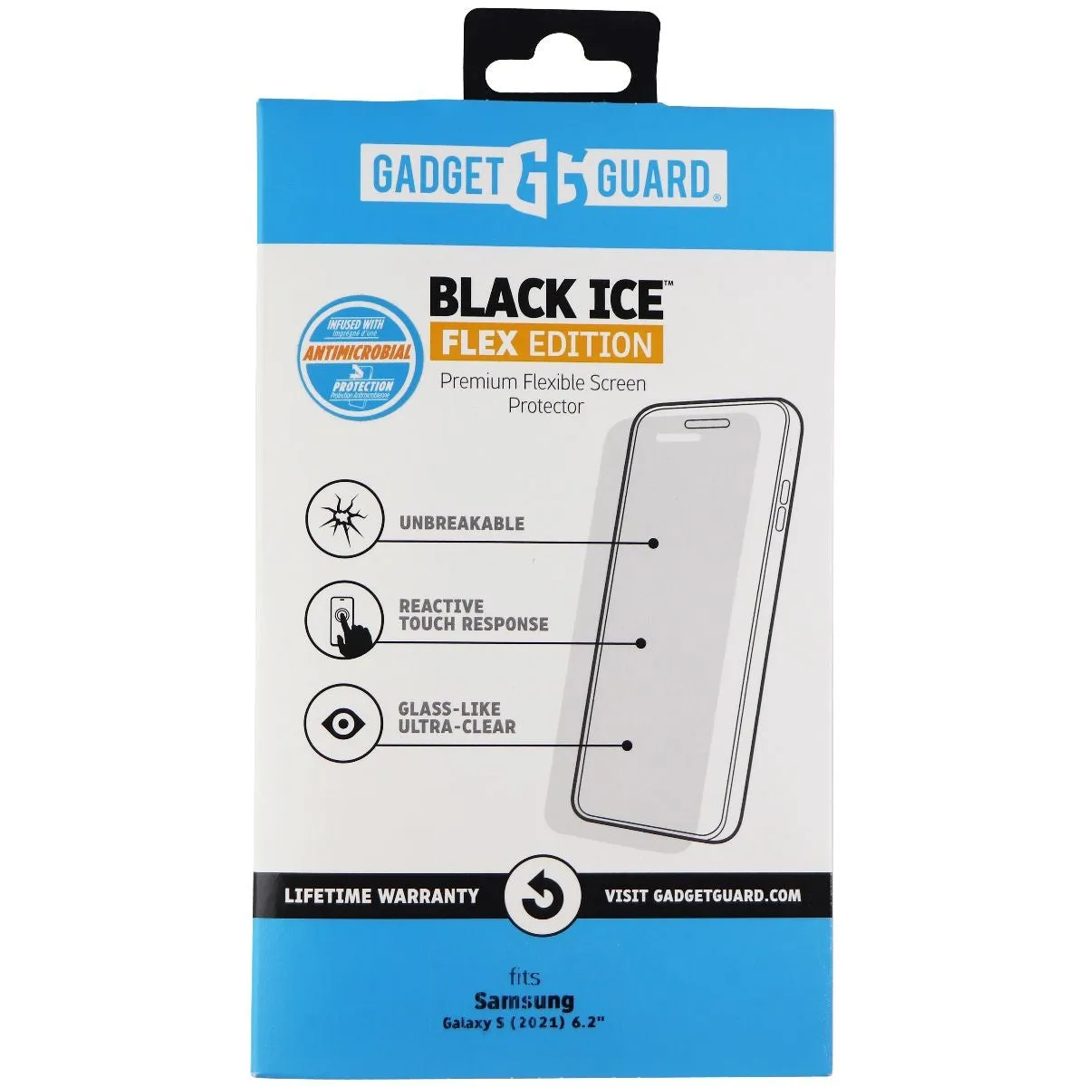 High definition shockproof layer Gadget Guard Flex Edition Screen Protector for Samsung S21 / S21 5G - Clear