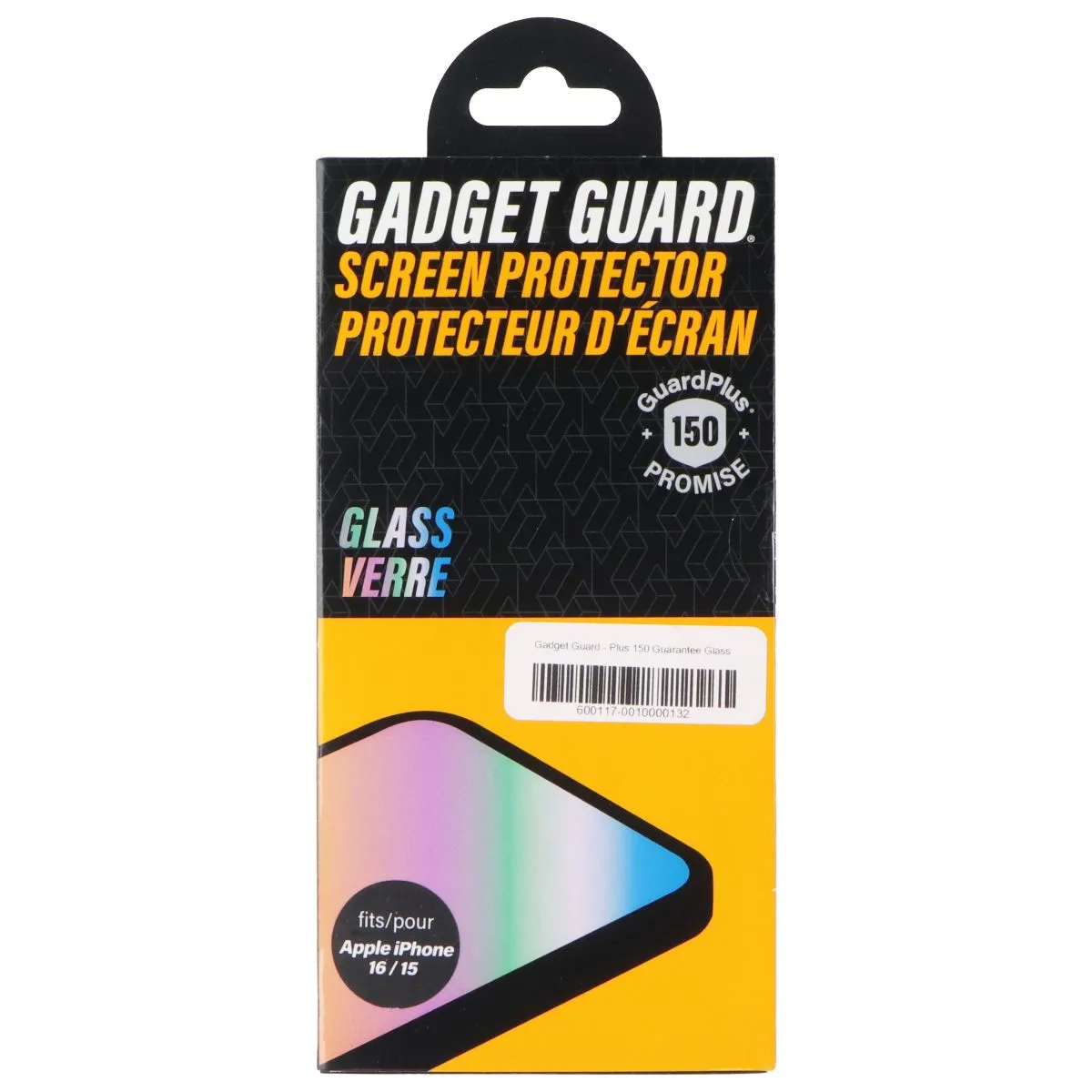Gadget Guard Glass Screen Protector for Apple iPhone 16 / 15 Screen Security Max Screen Armor Coating