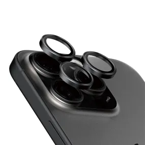 PanzerGlass? Hoops? Titanium Camera Lens Protector Black iPhone 15 Pro | 15 Pro Max Bubble Less
