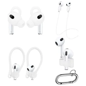 compact ergonomic neon silicone protector Compact Organizer Bag White Silicone Accessories Kit - Apple AirPods 3 (3rd Generation)