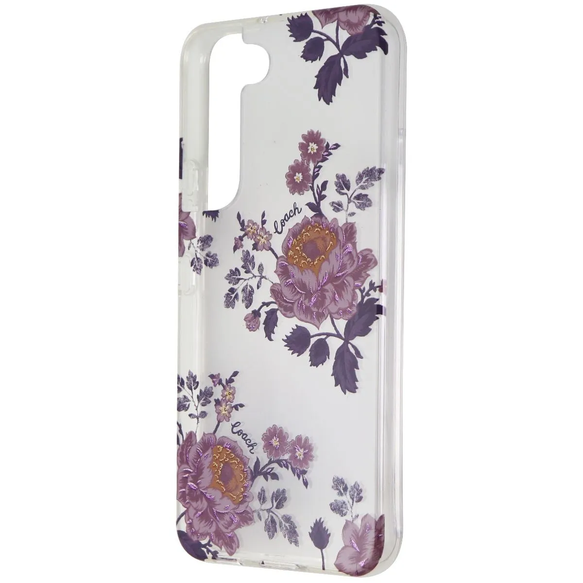 Hand Feel Camera Protection Coach Protective Hard Case for Samsung Galaxy S22 - Moody Floral