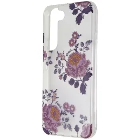 Hand Feel Camera Protection Coach Protective Hard Case for Samsung Galaxy S22 - Moody Floral