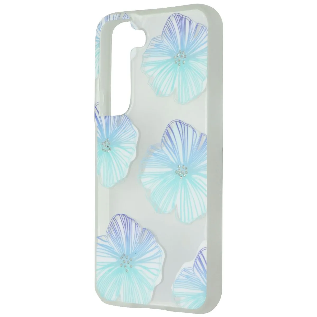 MyBat Pro Mood Diamonds Series Case for Samsung Galaxy S22 - Blue Seashell Matte Look Finish Trendy Finish