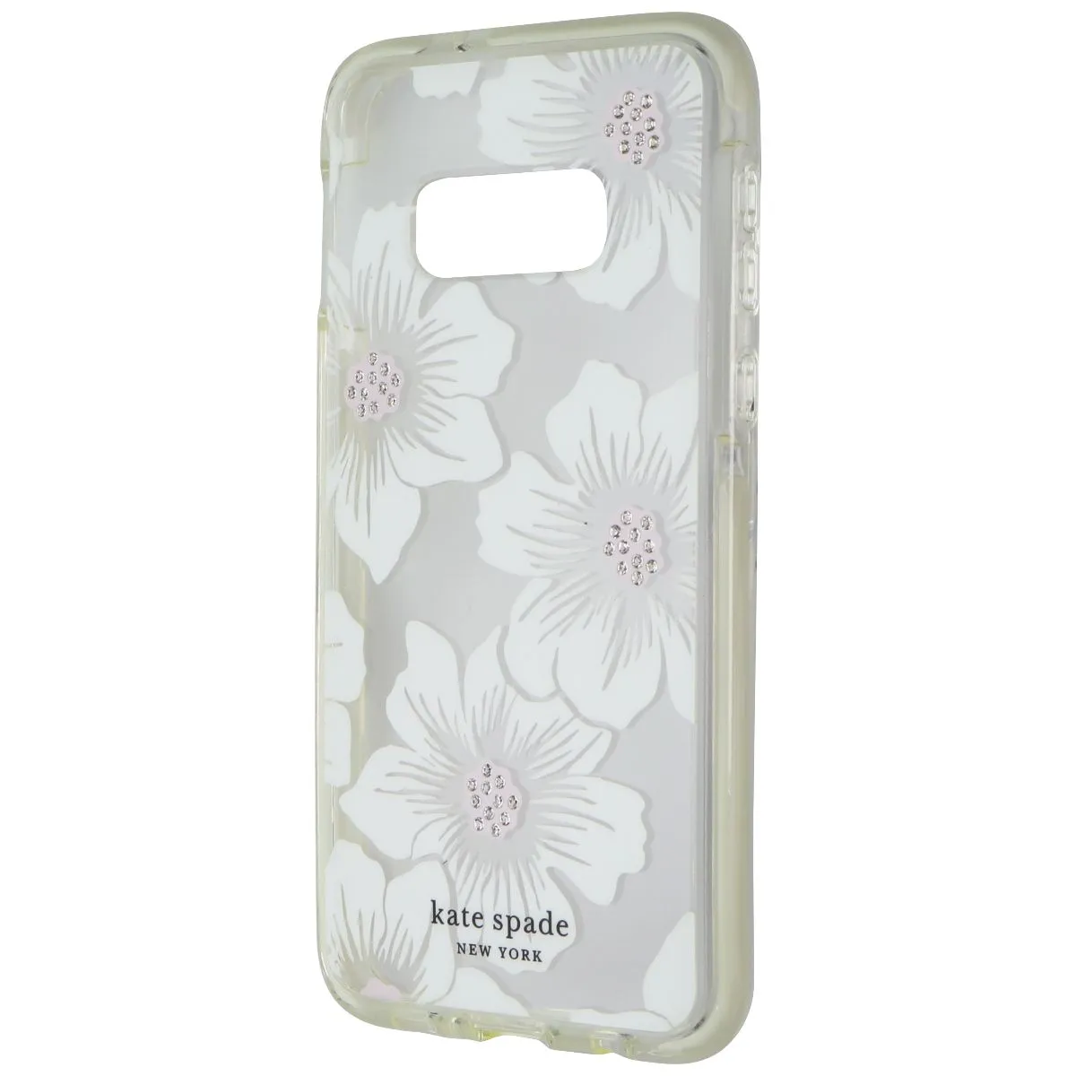 Kate Spade Defensive Hard Case for Galaxy S10e - Hollyhock Floral / Clear Cream Light Shield Elegant Detail