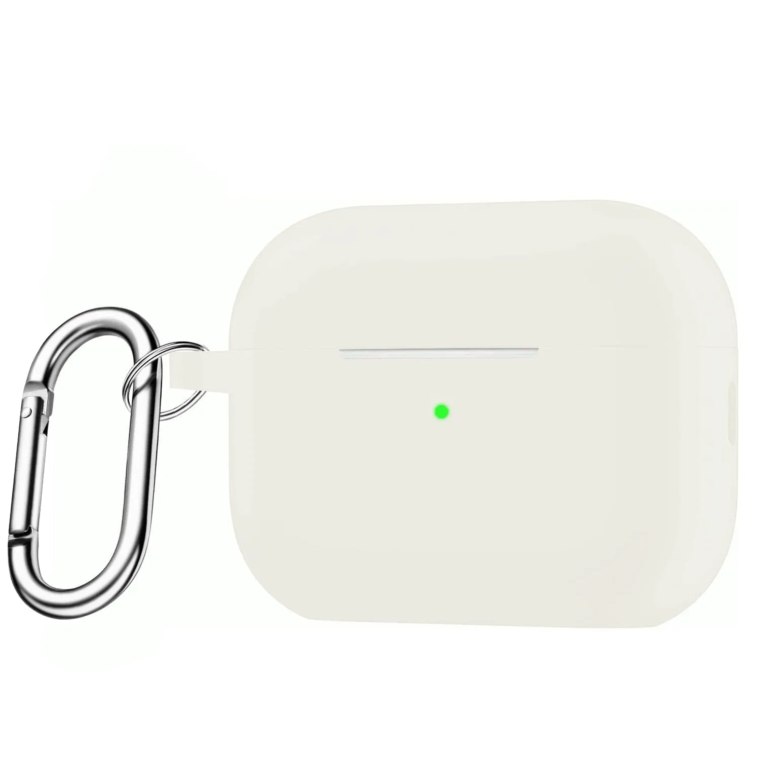 fashion ergonomic pastel leather protector Glow White Silicone Case - AirPods Pro 2 (2nd Generation)