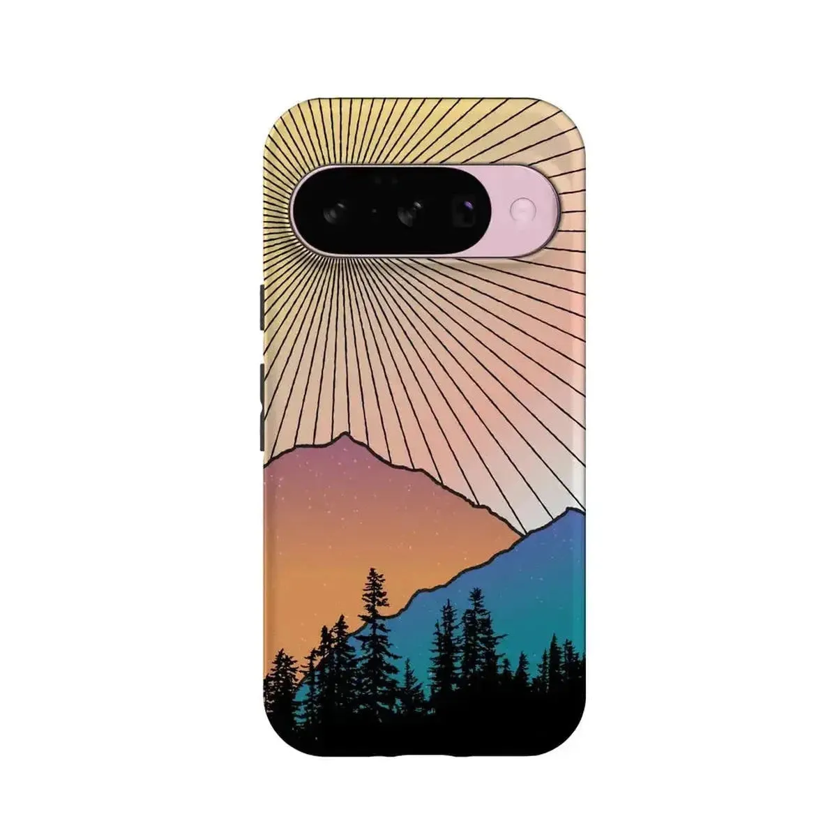 Premium Edge Chic Accessory Golden Hour | Mountain Sunset Google Pixel Case