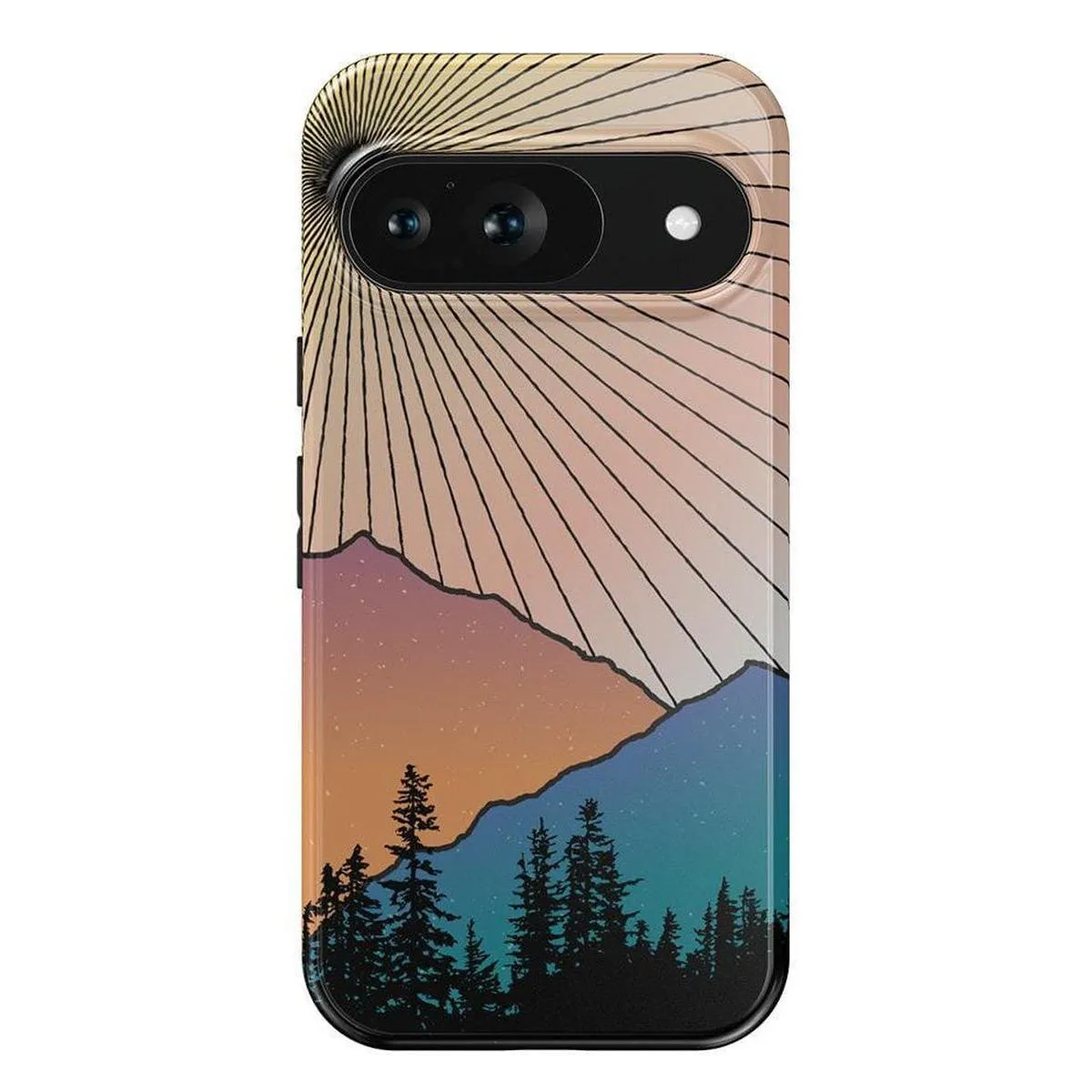 Protective Detailing Comfort Padding Golden Hour | Mountain Sunset Google Pixel Case