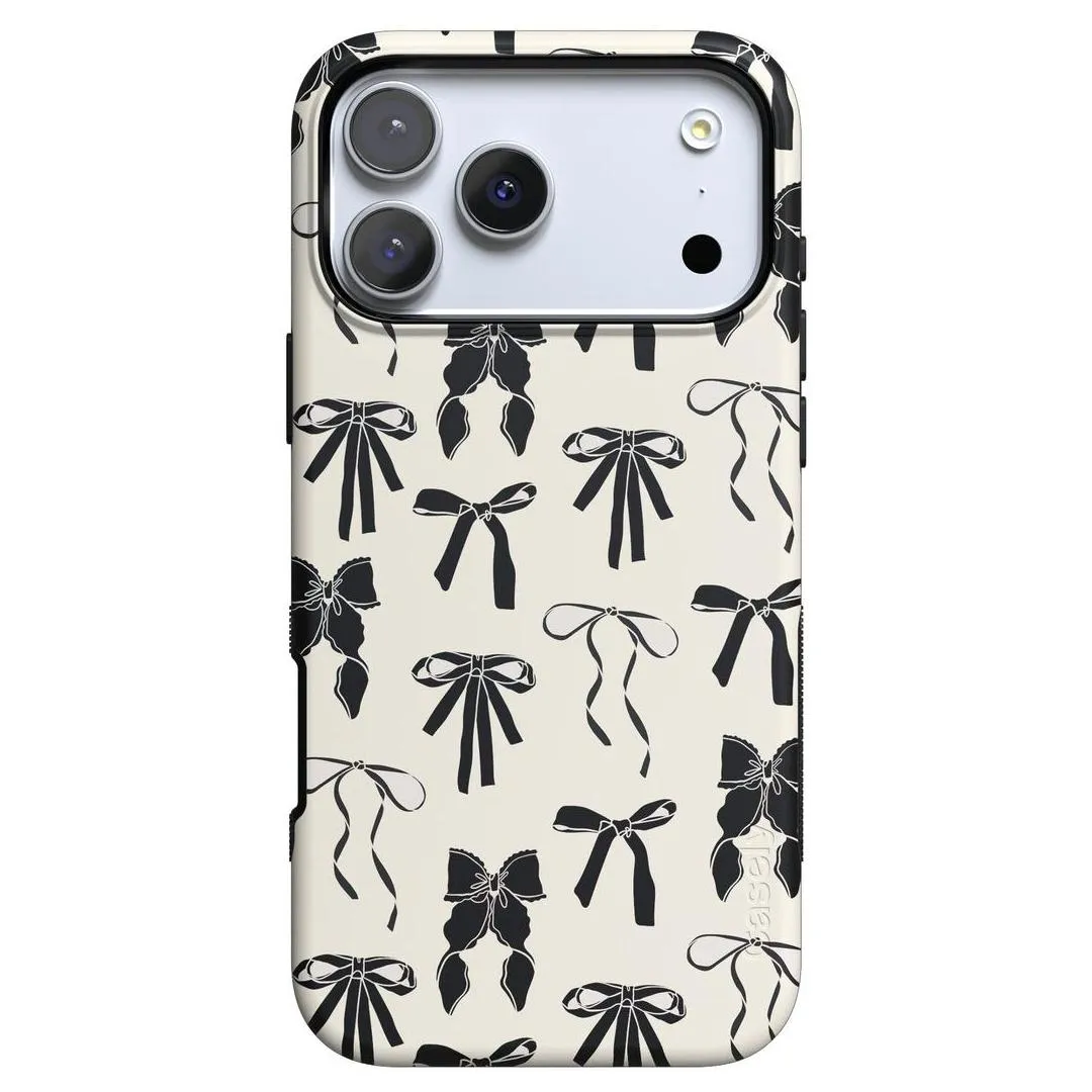 Textured Detail Comfort Layer Texture Goth Girlie | Black Bows Case