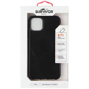 Griffin Survivor Clear Series Case for Apple iPhone 11 Pro Max - Black Modern Texture Strong Corners