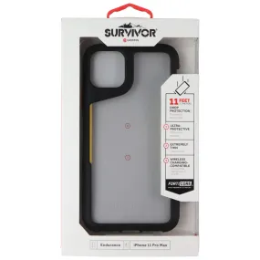 Luxury Surface Layer Luxury Finish Griffin Survivor Endurance Case for Apple iPhone 11 Pro Max - Black / Citrus
