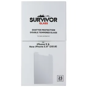 Griffin Survivor Glass Screen Protectors for iPhone 11 Pro / XS / X - 25 Pack durable surface protection