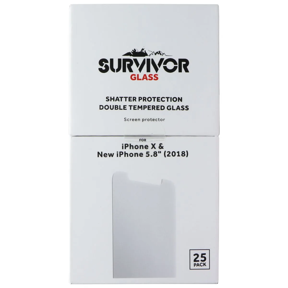 Griffin Survivor Glass Screen Protectors for iPhone 11 Pro / XS / X - 25 Pack durable surface protection