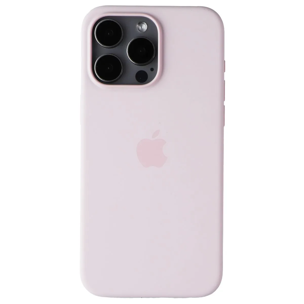 Apple Official Silicone Case for MagSafe for iPhone 15 Pro Max - Light Pink Protective Texture Finish Fashion Detail