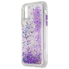 Case-Mate Glow Waterfall Case for Apple iPhone XS / X - Purple Glow Durable Surface