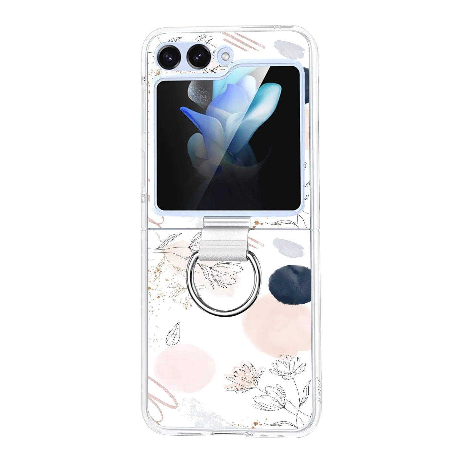 Soft Edging Inspire Series Floral Hard Shell Case with Ring  - Samsung Galaxy Z Flip6