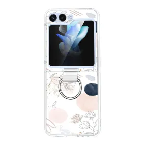 Soft Edging Inspire Series Floral Hard Shell Case with Ring  - Samsung Galaxy Z Flip6