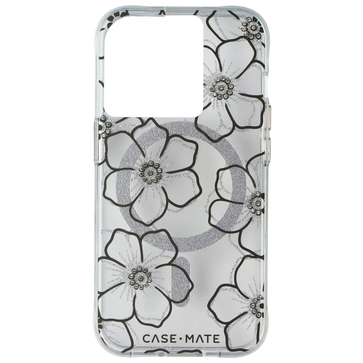 Luxury Style Modern Texture Case-Mate Hard Case for MagSafe for Apple iPhone 15 Pro - Floral Gems