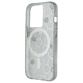 Polished Finish Case-Mate Hard Case for MagSafe for Apple iPhone 15 Pro - Floral Gems
