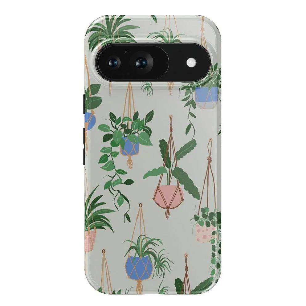 Hanging Around | Potted Plants Floral Google Pixel Case Protective Craft Raised Bezels