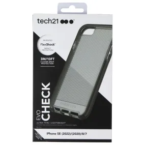 Tech21 Evo Check Series Flexible Case Cover iPhone 8 / 7 - Smokey Tint / Black Premium Protection Sleek Feel