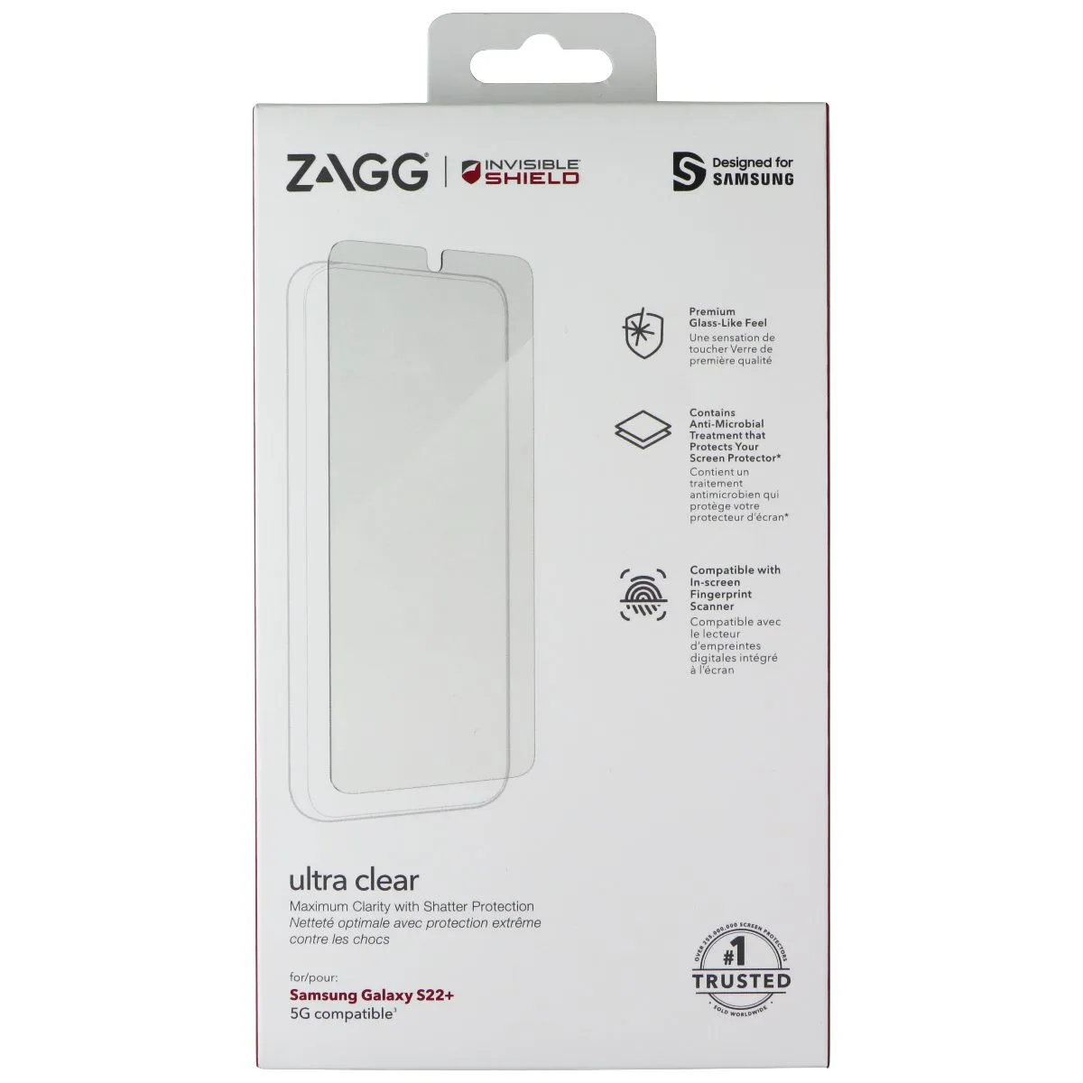 Screen Guard Max Pro Tablet Armor Film ZAGG Invisible Shield Ultra Clear Screen Protector for Samsung Galaxy S22 