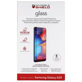 ZAGG Invisible Shield (Glass) Tempered Glass for Samsung Galaxy A20 - Clear Screen Guard Ultra Max Elite Plus