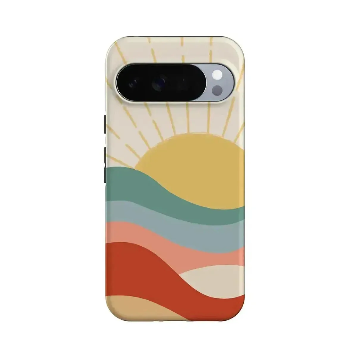 Smooth Craftsmanship Here Comes the Sun | Colorblock Sunset Google Pixel Case