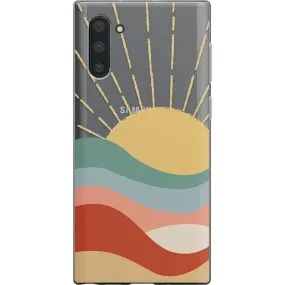 Here Comes the Sun | Colorblock Sunset Samsung Case Protective Build Color Layer