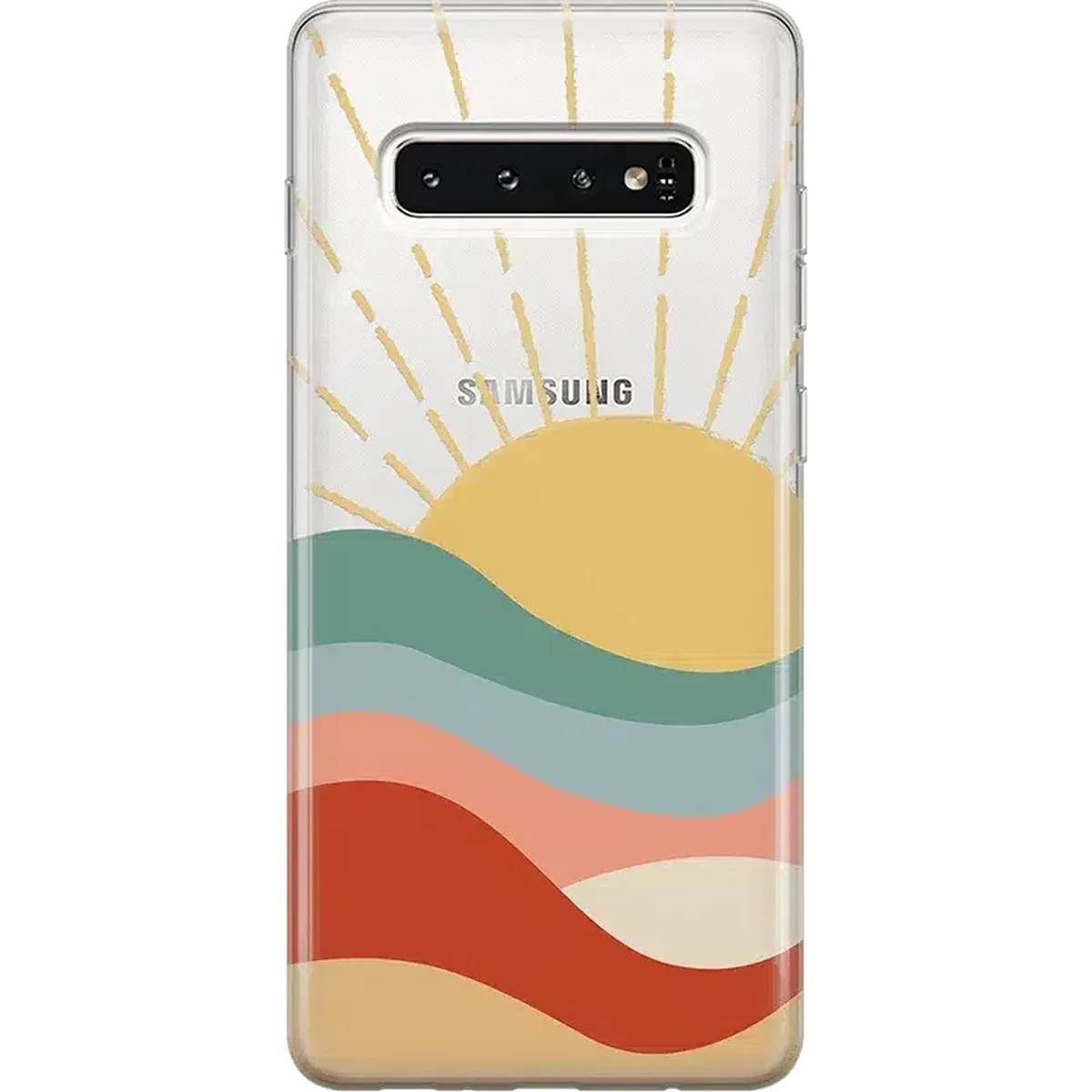 Here Comes the Sun | Colorblock Sunset Samsung Case Modern Build Texture