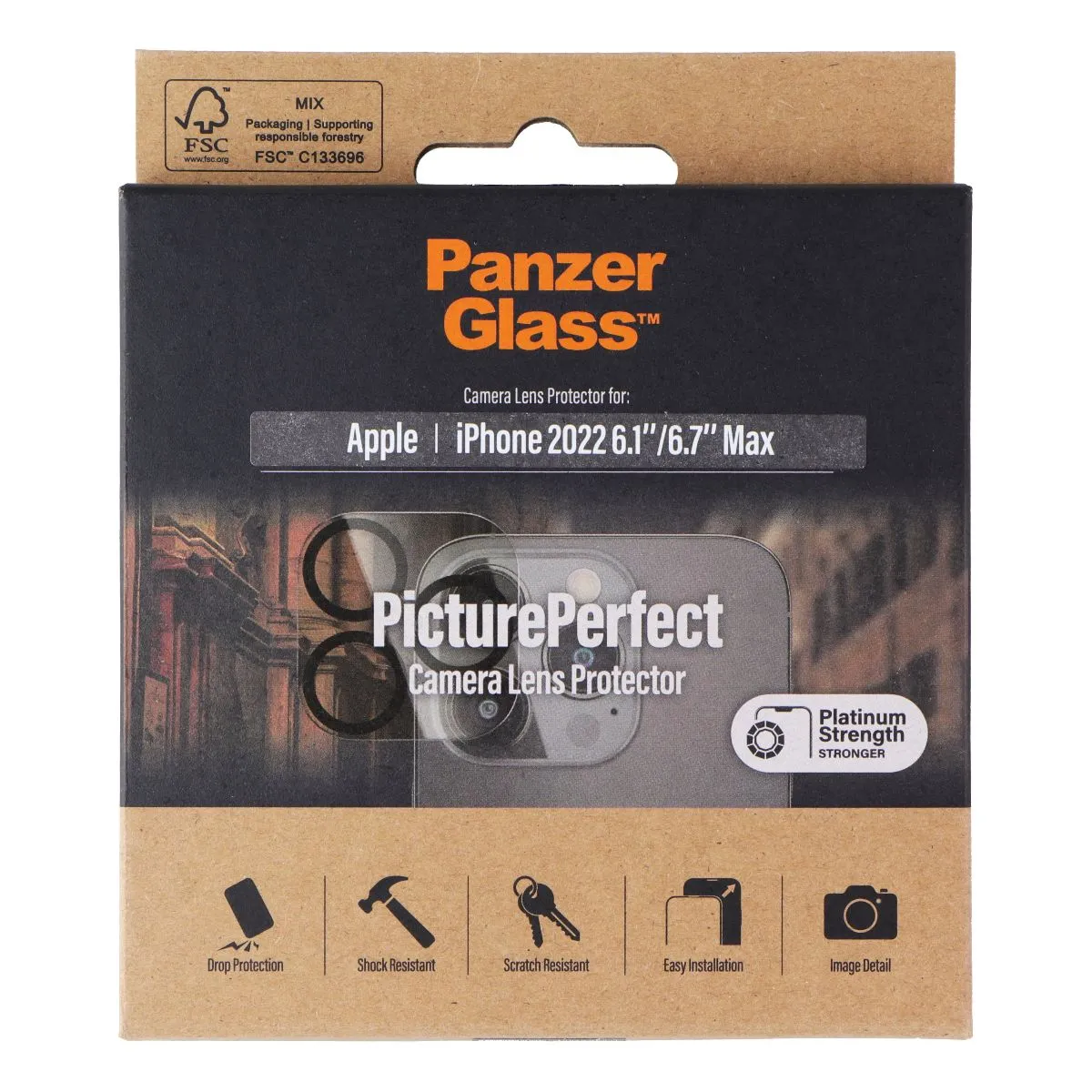 PanzerGlass PicturePerfect Camera Lens Protector for iPhone 14 Pro/Pro Max Teenager Device Shield Smooth Touch Max Pro