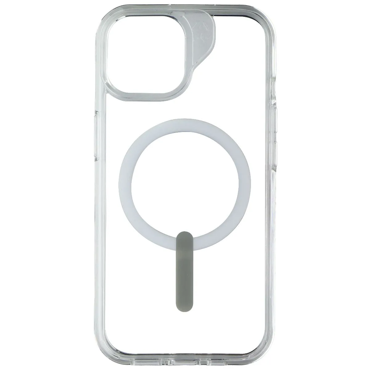 Soft Edging Hard Shell Zagg Crystal Palace Snap Case with MagSafe for Apple iPhone 15 - Clear/White