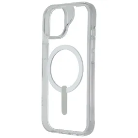 Luxury Texture Finish Zagg Crystal Palace Snap Case with MagSafe for Apple iPhone 15 - Clear/White