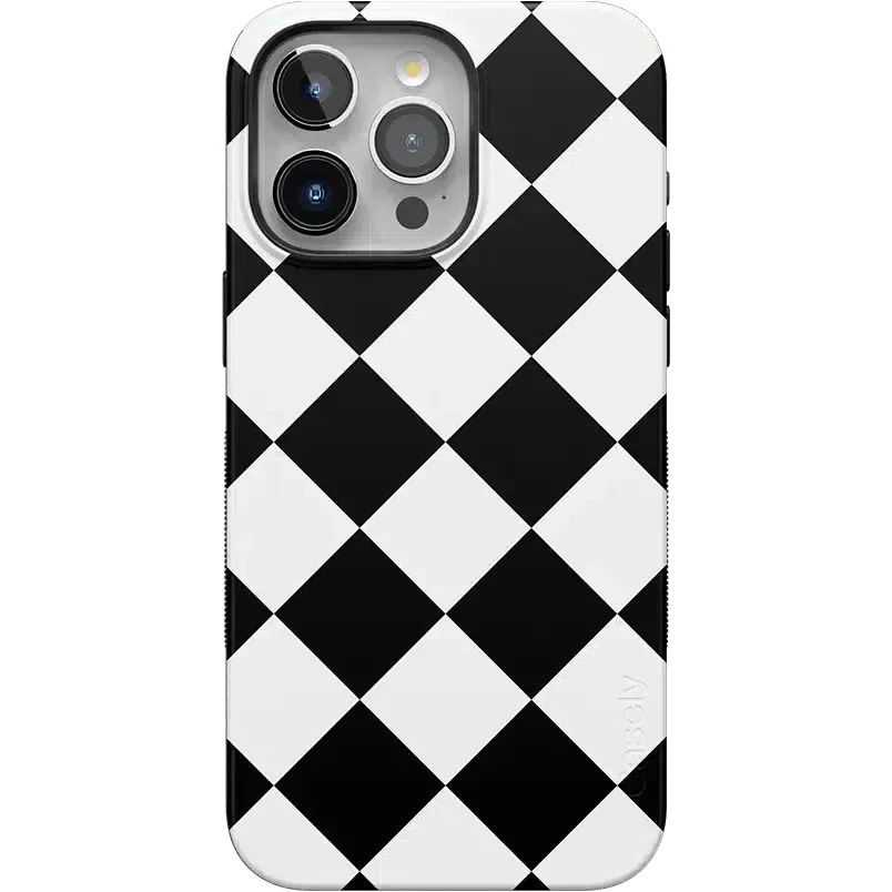 Black Checkerboard | High Contrast Design Case Smooth Layer Lightweight Frame