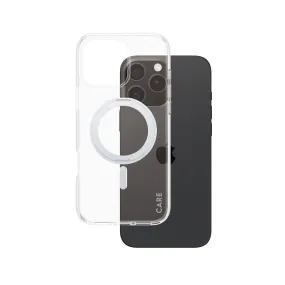 CARE by PanzerGlass? Case Transparent w. Silver Kickstand & MagSafe iPhone 16 Pro Max Color Finish