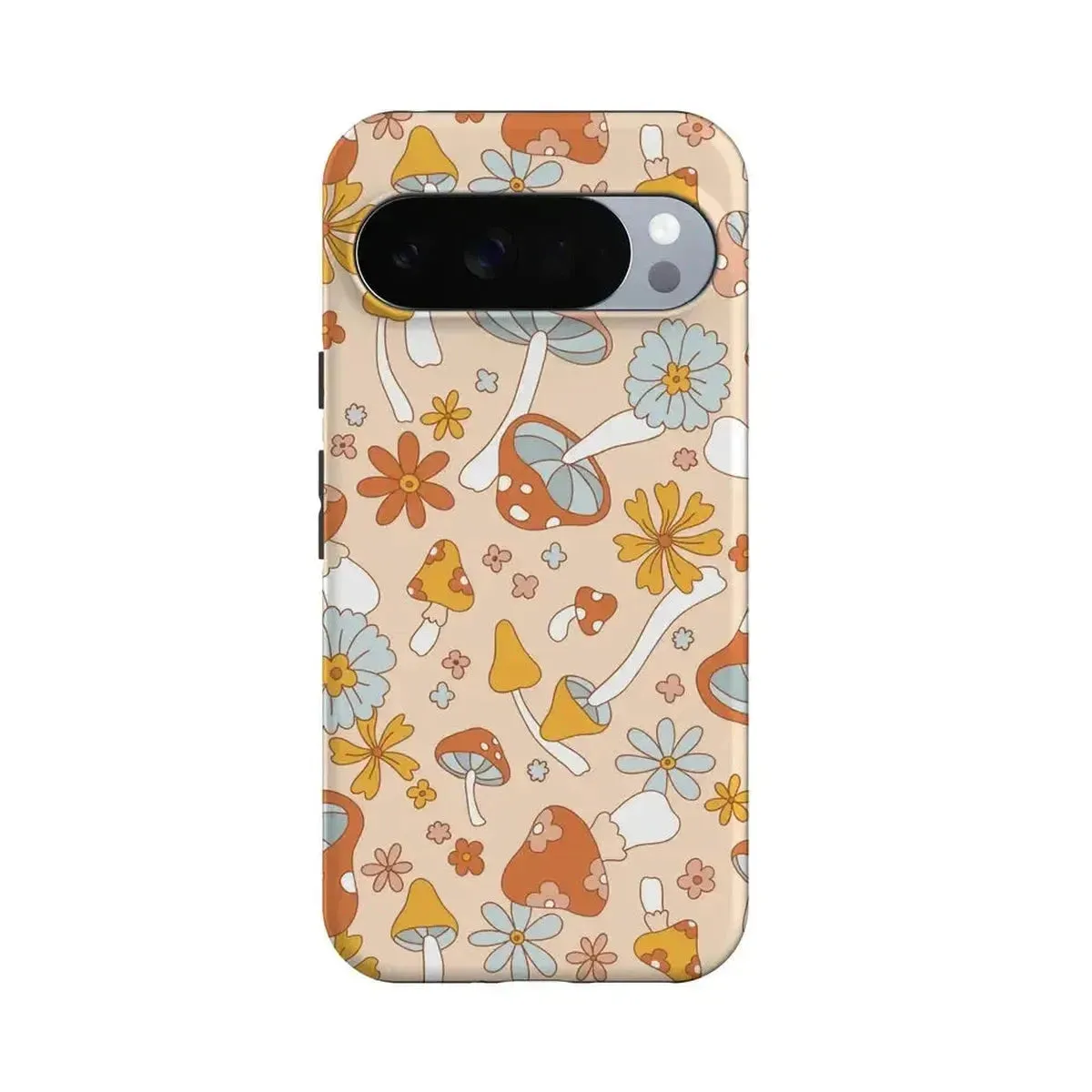 Mushroom Magic | Retro Floral Google Pixel Case Rugged Frame Design