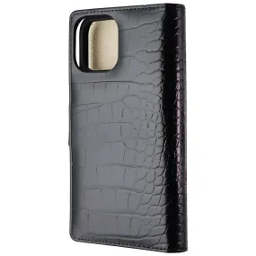 iDeal of Sweden Cora Phone Wallet for iPhone 12 Pro Max - Jet Black Croco Protective Layer Soft Layered Design