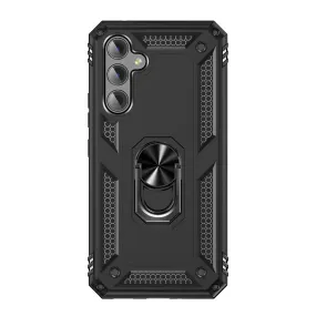 Military Kickstand Series with Belt Clip Case for Samsung Galaxy A54 5G - Black Travel Companion Luxury Detail Texture