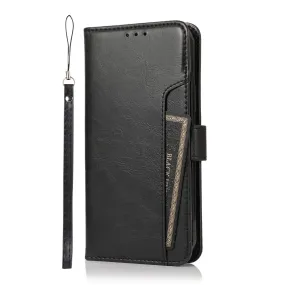 Indy Series Black Leather Wallet Case - iPhone 13 Pro Flexible Layer Design