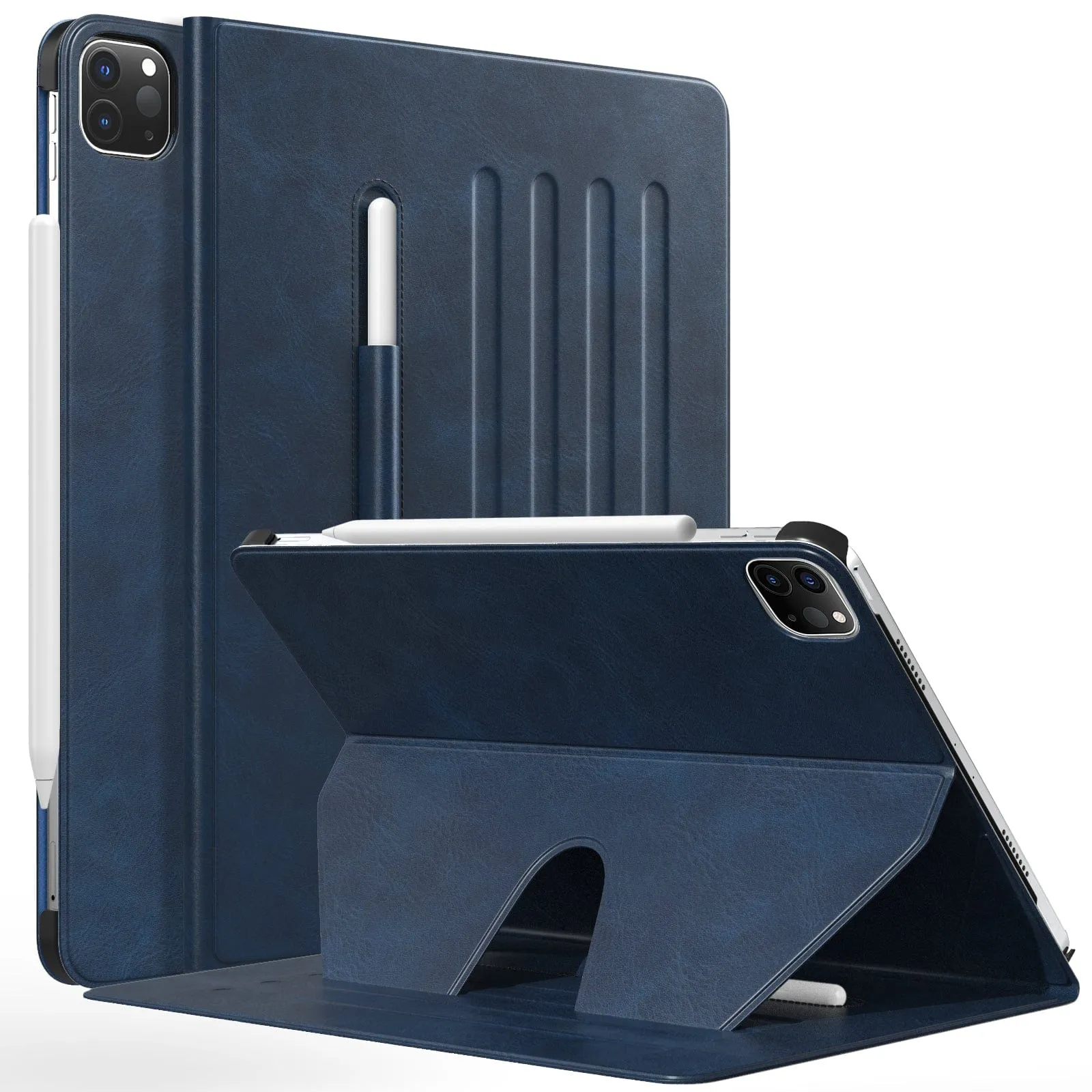 Indy Series Leather-Folio Kickstand Case - iPad Pro 12.9" and iPad Air 13" Tablet Sleeve Pro Travel urban commuter style