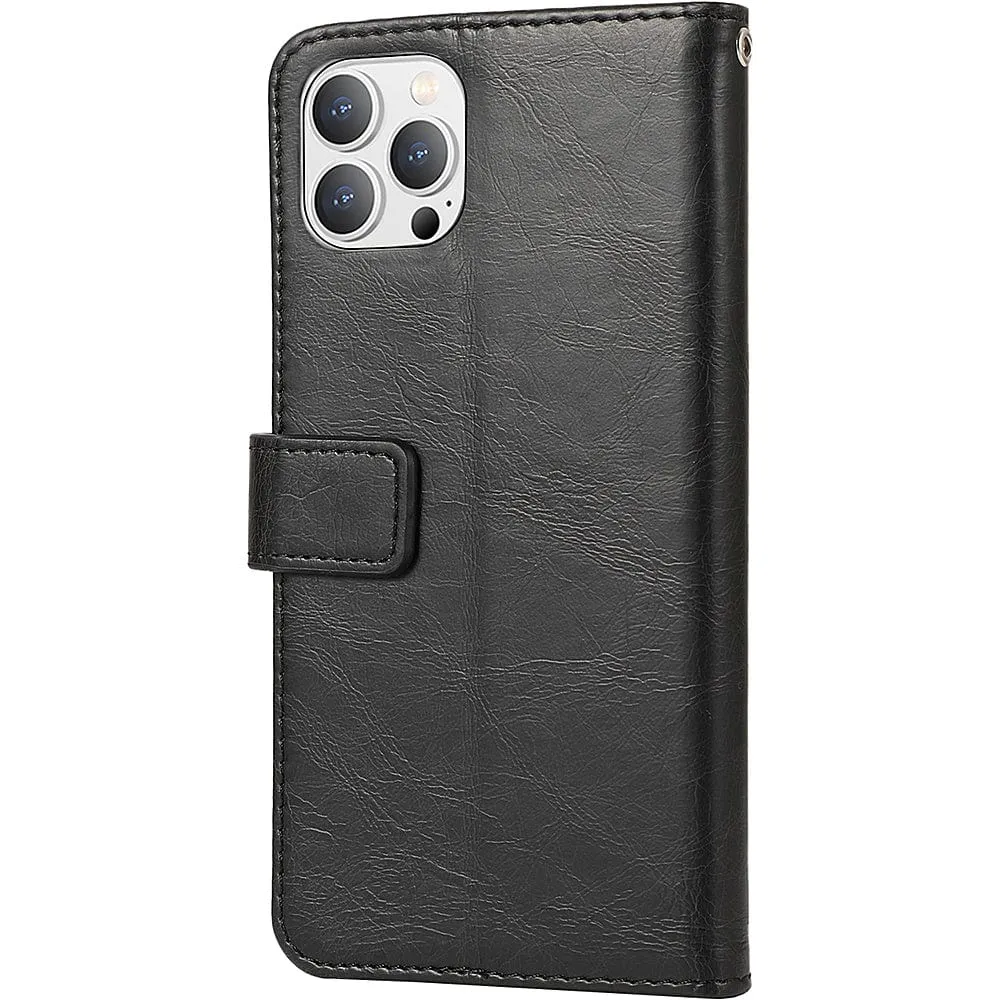 iPhone 14 Pro Max Leather Wallet Case Card Holder | Indy Series Shock absorption